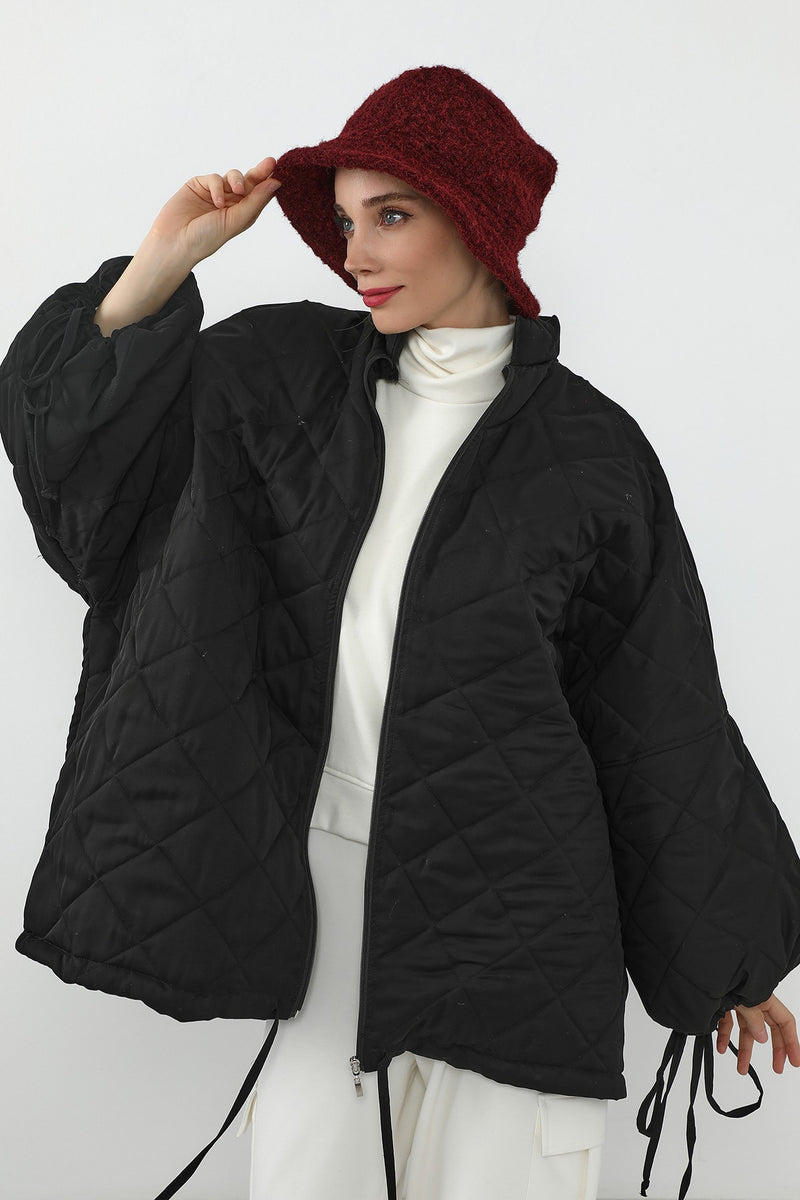 Bouclé Wool Winter Bucket Hat, Soft Textured Cozy Modest-Friendly Hat,B-99TK