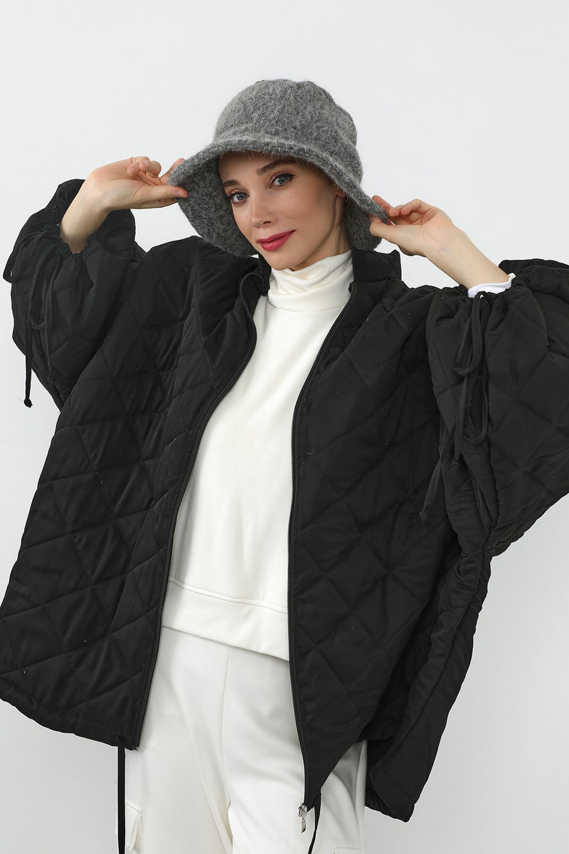 Bouclé Wool Winter Bucket Hat, Soft Textured Cozy Modest-Friendly Hat,B-99TK