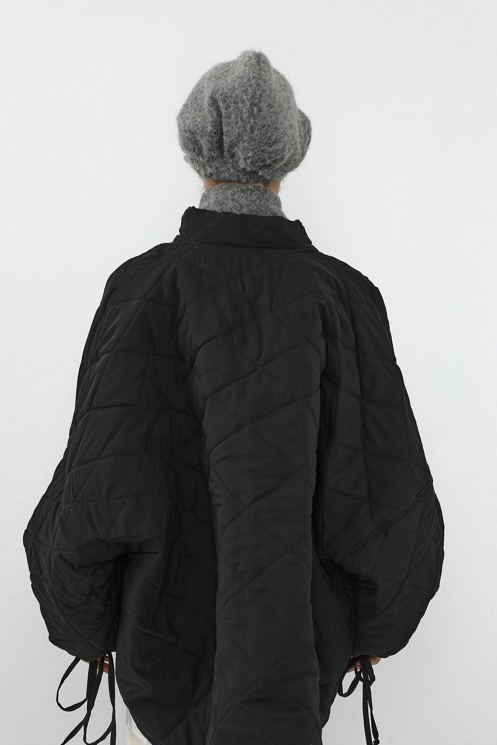 Bouclé Wool Winter Visor Hijab Cap & Scarf Set, Cozy Textured Modest Winter Duo,BAT-2TK