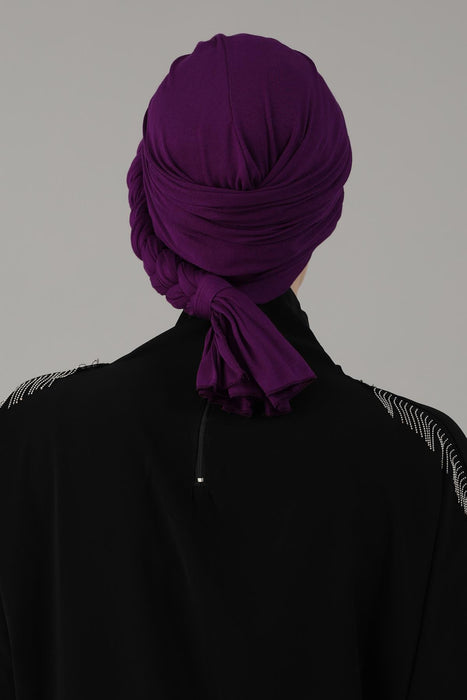 Braided Cotton Head Wrap Lightweight Head Scarf, Instant Turban Scarf Headwear,B-3