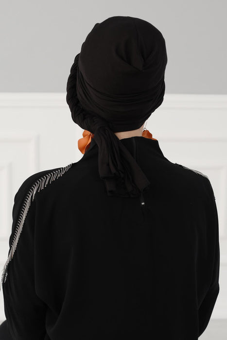 Braided Cotton Head Wrap Lightweight Head Scarf, Instant Turban Scarf Headwear,B-3