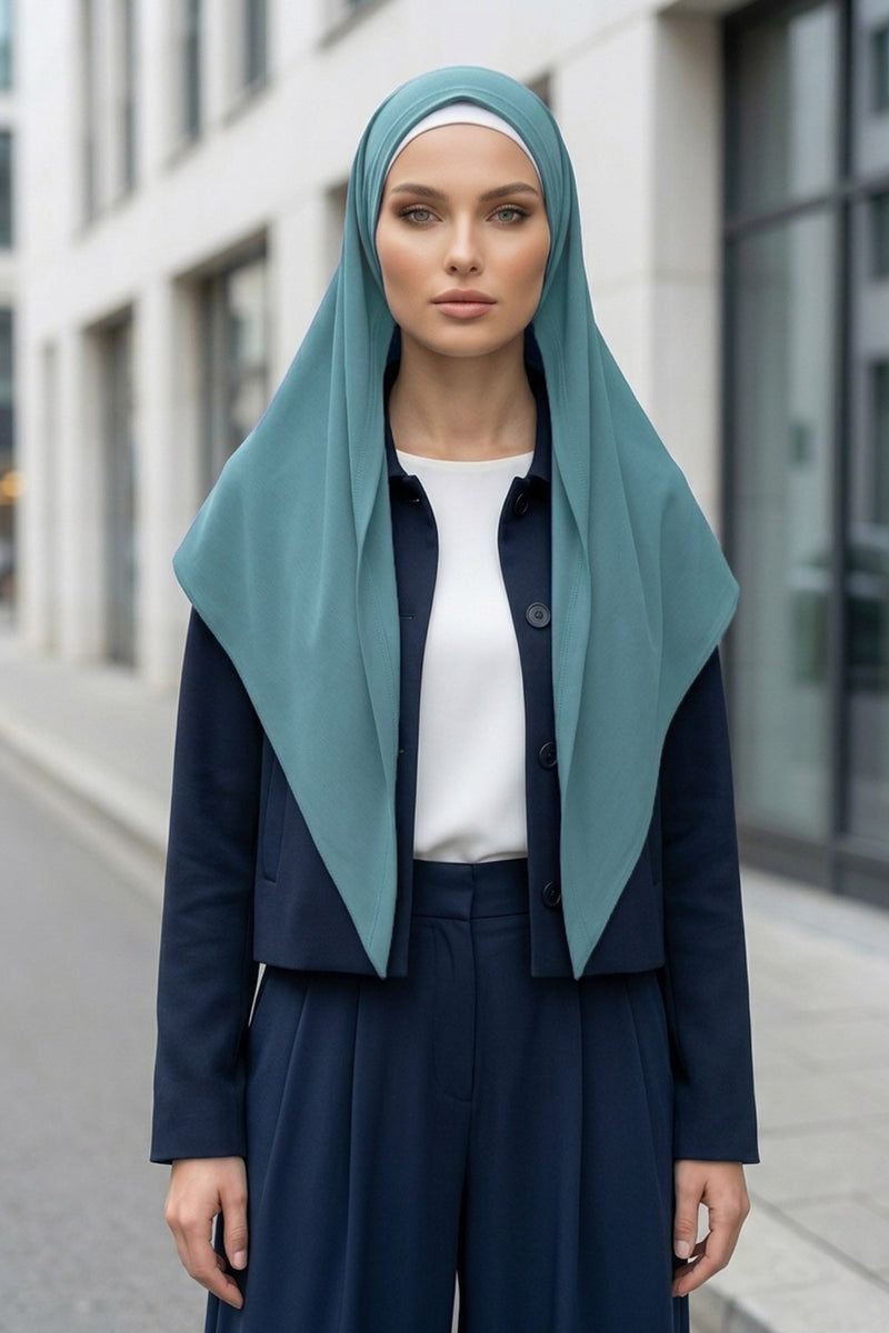Breathable Cotton Hijab Scarf – Lightweight, Stretch, No-Slip Triangle Scarf for Everyday Comfort,B-41