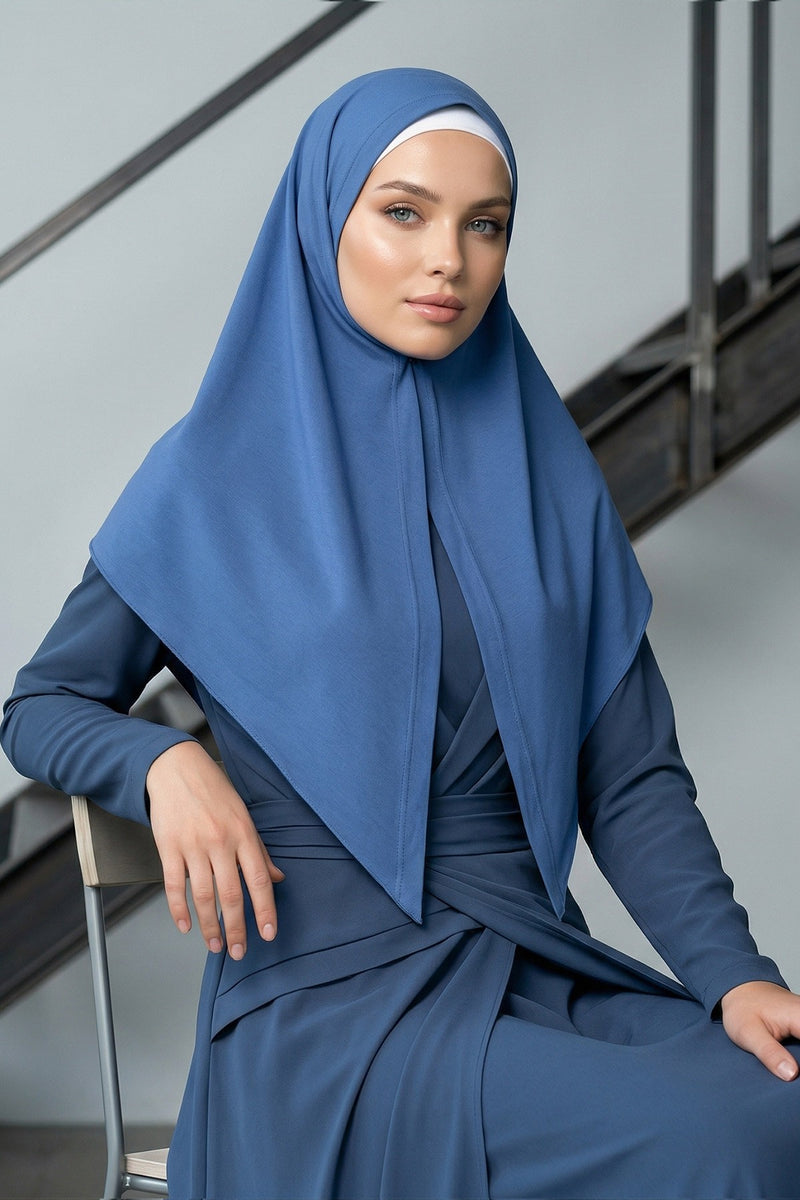 Breathable Cotton Hijab Scarf – Lightweight, Stretch, No-Slip Triangle Scarf for Everyday Comfort,B-41