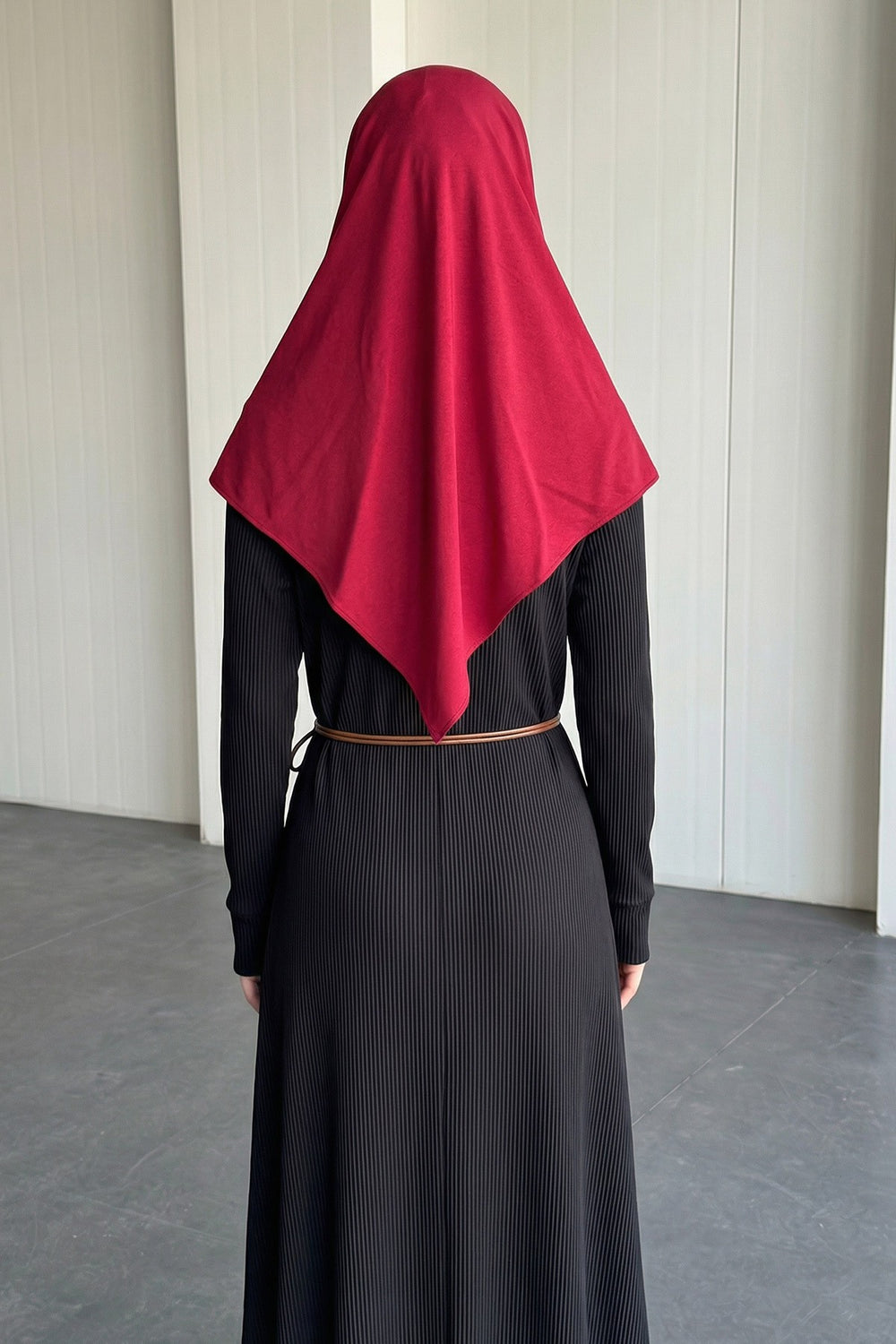 Breathable Cotton Hijab Scarf – Lightweight, Stretch, No-Slip Triangle Scarf for Everyday Comfort,B-41 Maroon