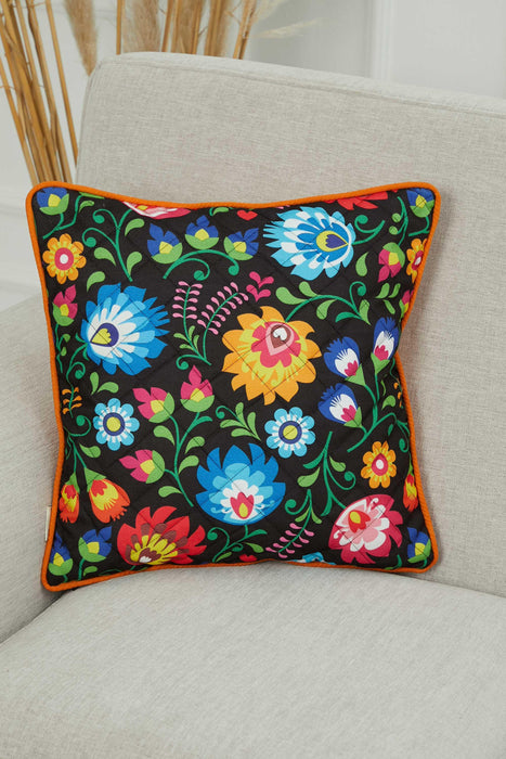 Carnival Patterned Quilted Cushion Cover,K-276