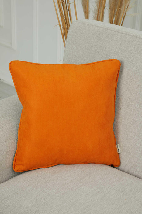 غطاء وسادة مزين بالزهور مع أنابيب برتقالية، مقاس 45.72 × 45.72 سم غطاء وسادة مليء بالزهور مع حبال، غطاء وسادة مزين بالزهور، K-276