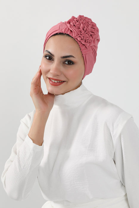 Chic Aerobin Instant Turban, Easy Wrap Breathable Head Scarf with Elegant Knot Detail, Lightweight Instant Turban For Women Headwear,HT-31A