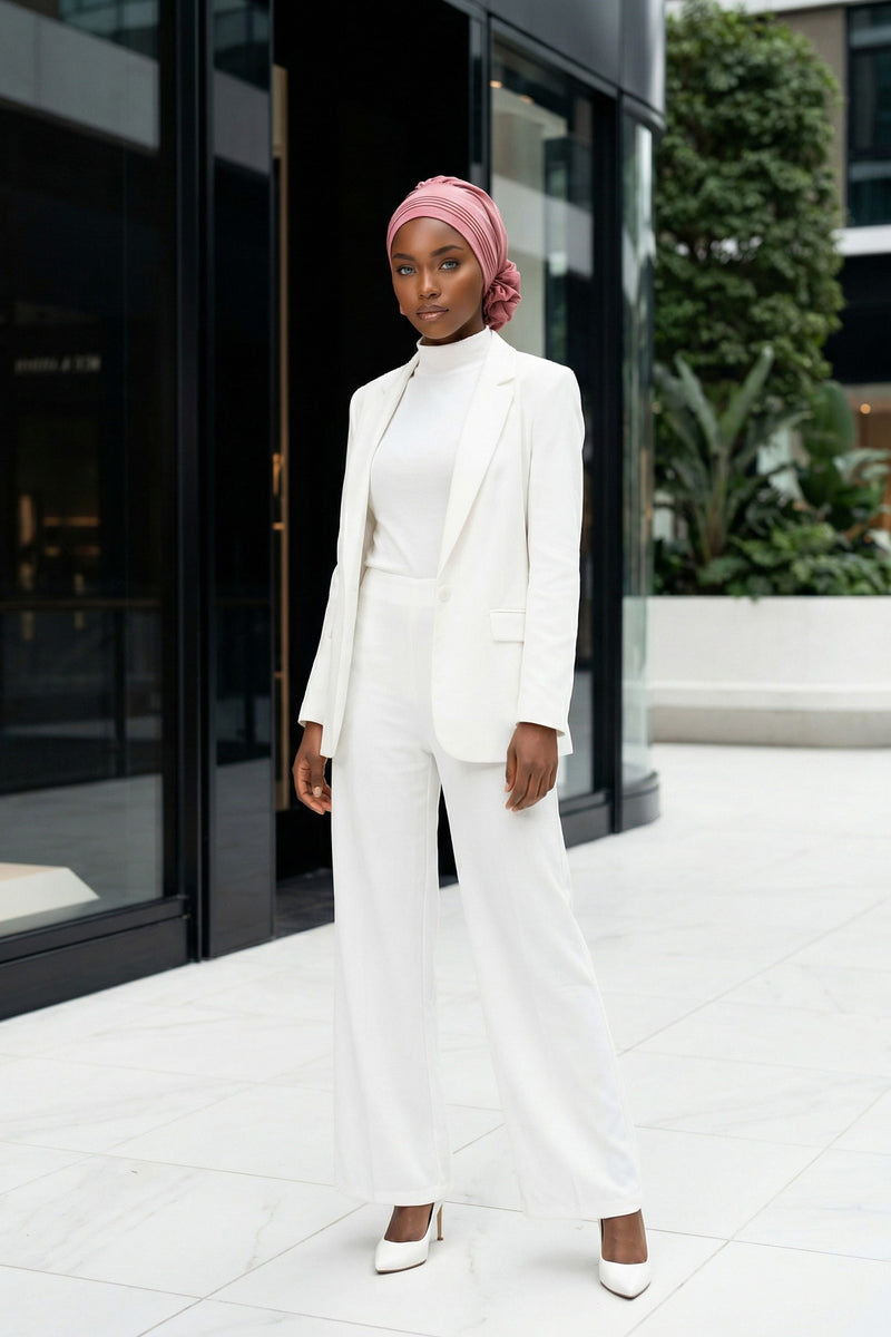 Chic Aerobin Instant Turban, Easy Wrap Breathable Head Scarf with Elegant Knot Detail, Lightweight Instant Turban For Women Headwear,HT-31A