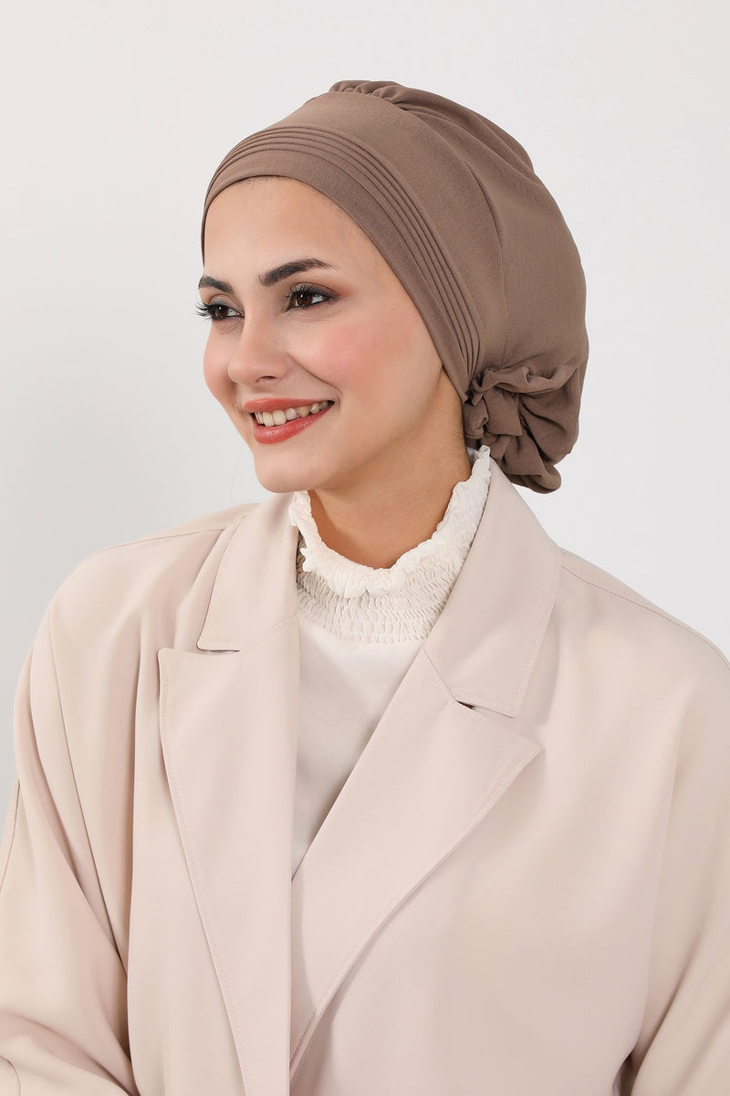 Chic Aerobin Instant Turban, Easy Wrap Breathable Head Scarf with Elegant Knot Detail, Lightweight Instant Turban For Women Headwear,HT-31A
