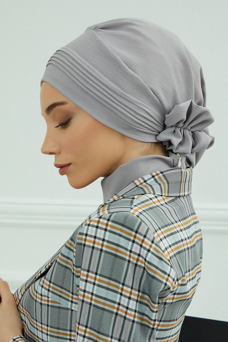 Chic Aerobin Instant Turban, Easy Wrap Breathable Head Scarf with Elegant Knot Detail, Lightweight Instant Turban For Women Headwear,HT-31A