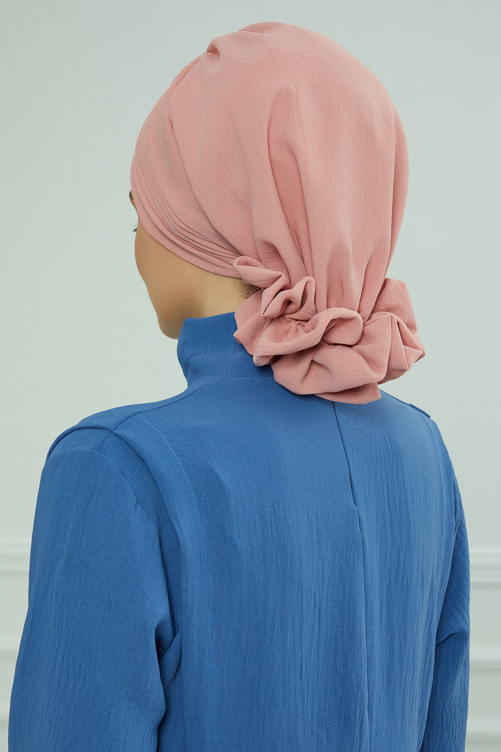Chic Aerobin Instant Turban, Easy Wrap Breathable Head Scarf with Elegant Knot Detail, Lightweight Instant Turban For Women Headwear,HT-31A Pink