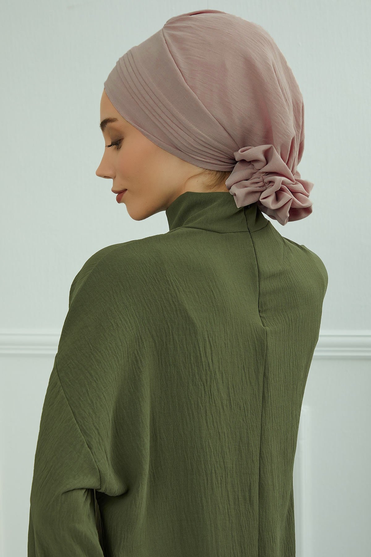 Chic Aerobin Instant Turban, Easy Wrap Breathable Head Scarf with Elegant Knot Detail, Lightweight Instant Turban For Women Headwear,HT-31A