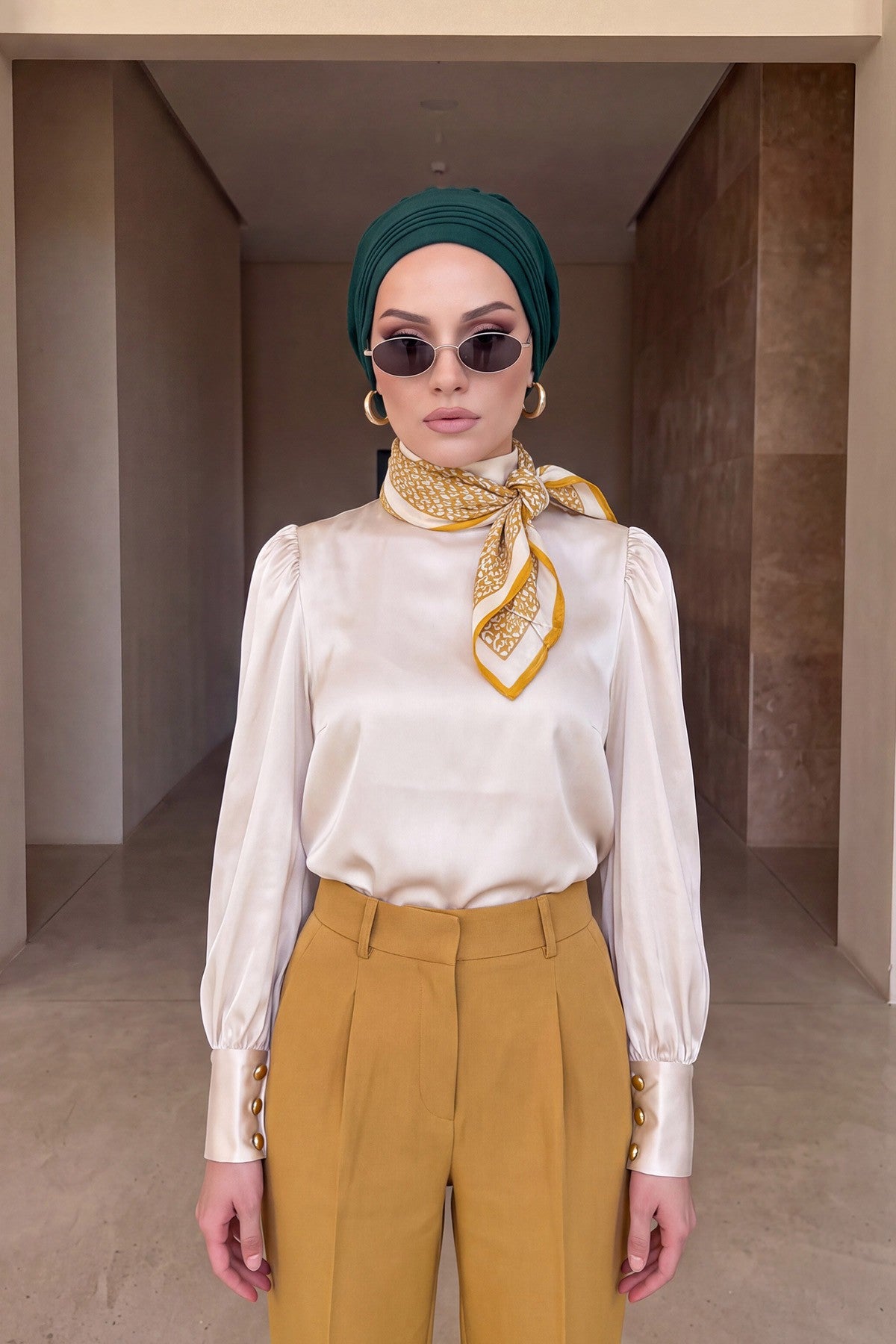 Chic Aerobin Instant Turban, Easy Wrap Breathable Head Scarf with Elegant Knot Detail, Lightweight Instant Turban For Women Headwear,HT-31A