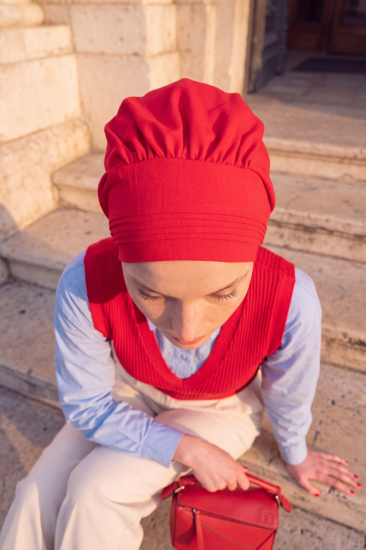 Chic Aerobin Instant Turban, Easy Wrap Breathable Head Scarf with Elegant Knot Detail, Lightweight Instant Turban For Women Headwear,HT-31A