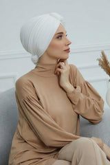 عمامة فورية بتصميم مضفر أنيق، وشاح رأس إسلامي عصري ومريح وخفيف الوزن، سهل الارتداء، حجاب جيرسي، غطاء رأس أنيق، B-3
