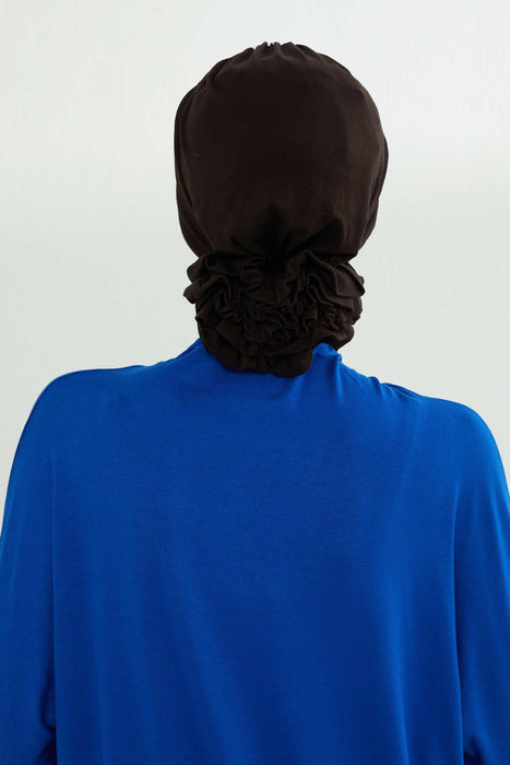 عمامة أنيقة على شكل متقاطع من الأمام، سهلة الارتداء، غطاء رأس مطاطي من القطن، غطاء رأس أنيق متواضع، حجاب متعدد الاستخدامات مربوط مسبقًا للنساء، B-14