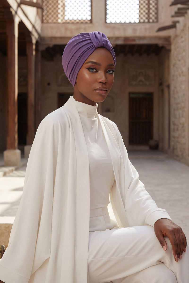 Chic Design Cotton Instant Turban Hijab for Women, Beautiful Pre-tied Turban Bonnet for Women, Trendy Fashionable Cancer Chemo Headwear,B-68