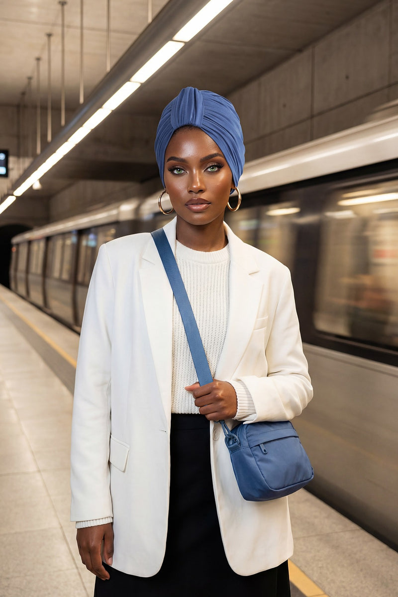 Chic Design Cotton Instant Turban Hijab for Women, Beautiful Pre-tied Turban Bonnet for Women, Trendy Fashionable Cancer Chemo Headwear,B-68