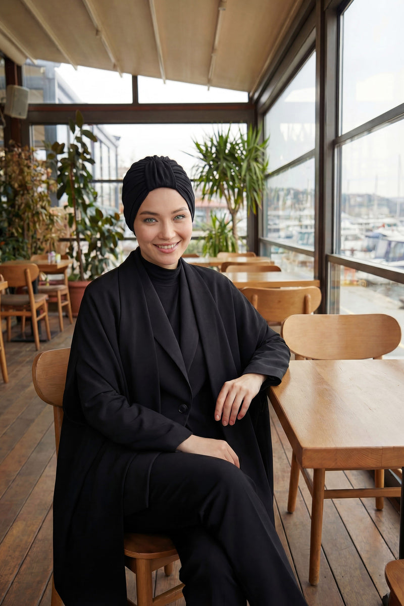 Chic Design Cotton Instant Turban Hijab for Women, Beautiful Pre-tied Turban Bonnet for Women, Trendy Fashionable Cancer Chemo Headwear,B-68