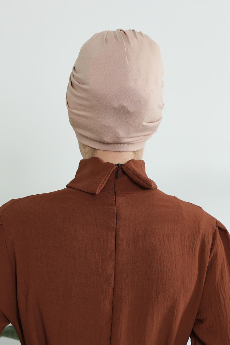 حجاب عمامة قطني بتصميم أنيق للنساء، غطاء رأس عمامة جميل مربوط مسبقًا للنساء، غطاء رأس عصري وعصري للعلاج الكيميائي للسرطان، B-68