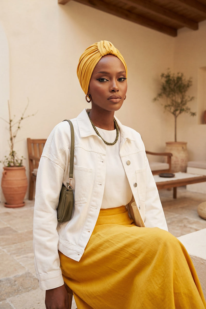 حجاب عمامة قطني بتصميم أنيق للنساء، غطاء رأس عمامة جميل مربوط مسبقًا للنساء، غطاء رأس عصري وعصري للعلاج الكيميائي للسرطان، B-68