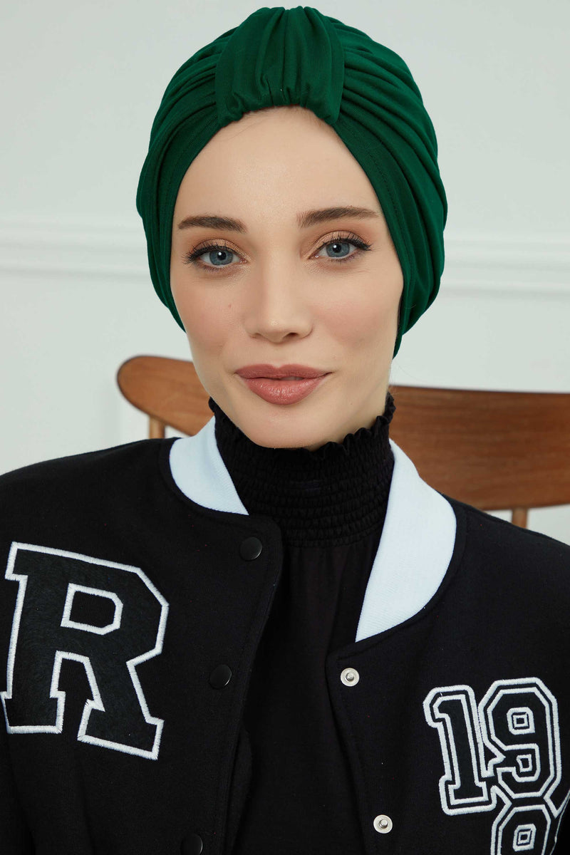 حجاب عمامة قطني بتصميم أنيق للنساء، غطاء رأس عمامة جميل مربوط مسبقًا للنساء، غطاء رأس عصري وعصري للعلاج الكيميائي للسرطان، B-68