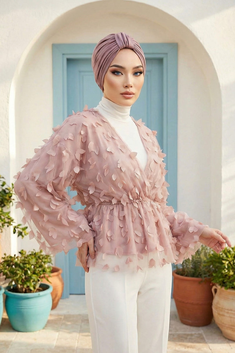 حجاب عمامة قطني بتصميم أنيق للنساء، غطاء رأس عمامة جميل مربوط مسبقًا للنساء، غطاء رأس عصري وعصري للعلاج الكيميائي للسرطان، B-68