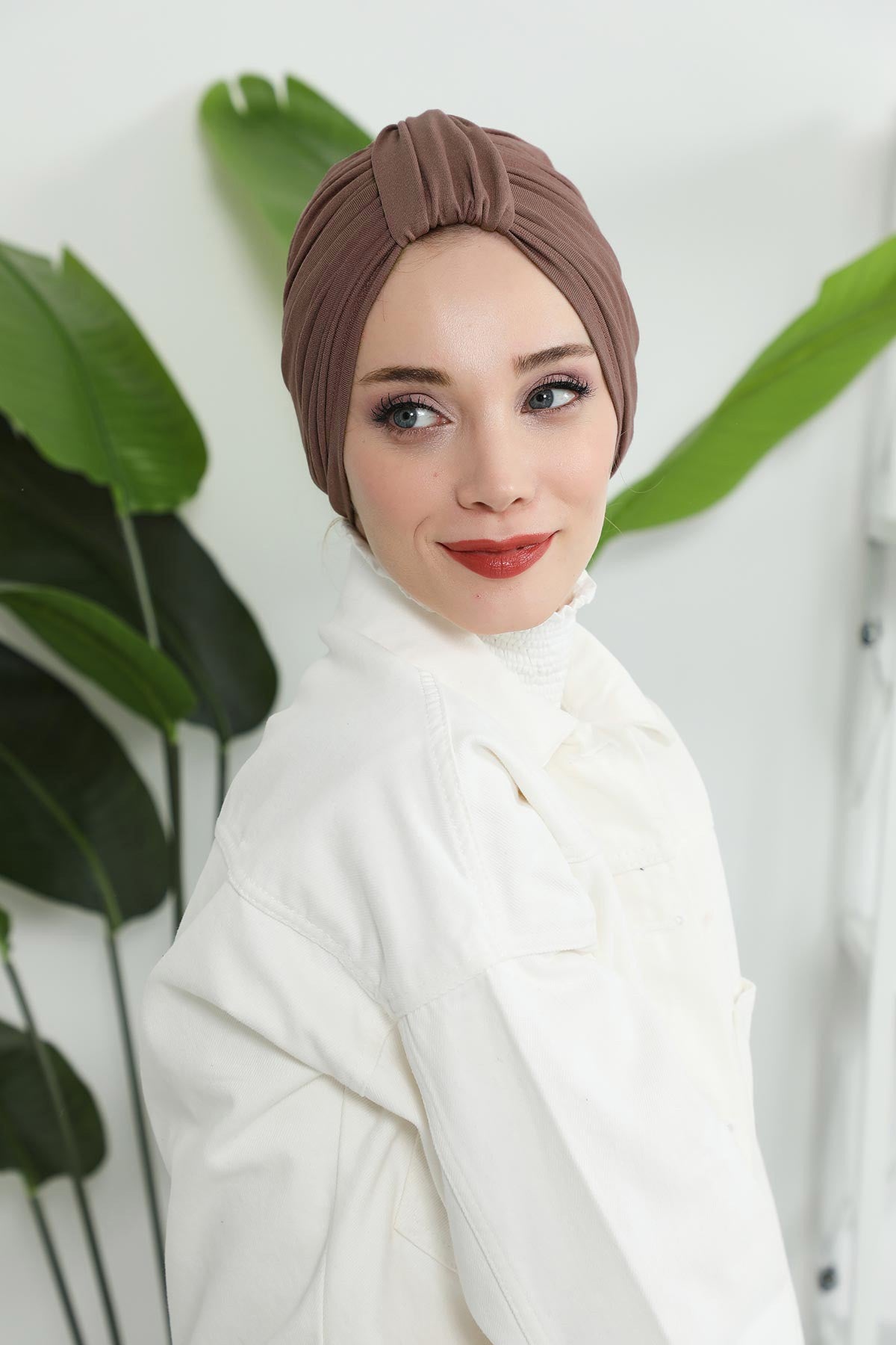 Chic Design Cotton Instant Turban Hijab for Women, Beautiful Pre-tied Turban Bonnet for Women, Trendy Fashionable Cancer Chemo Headwear,B-68