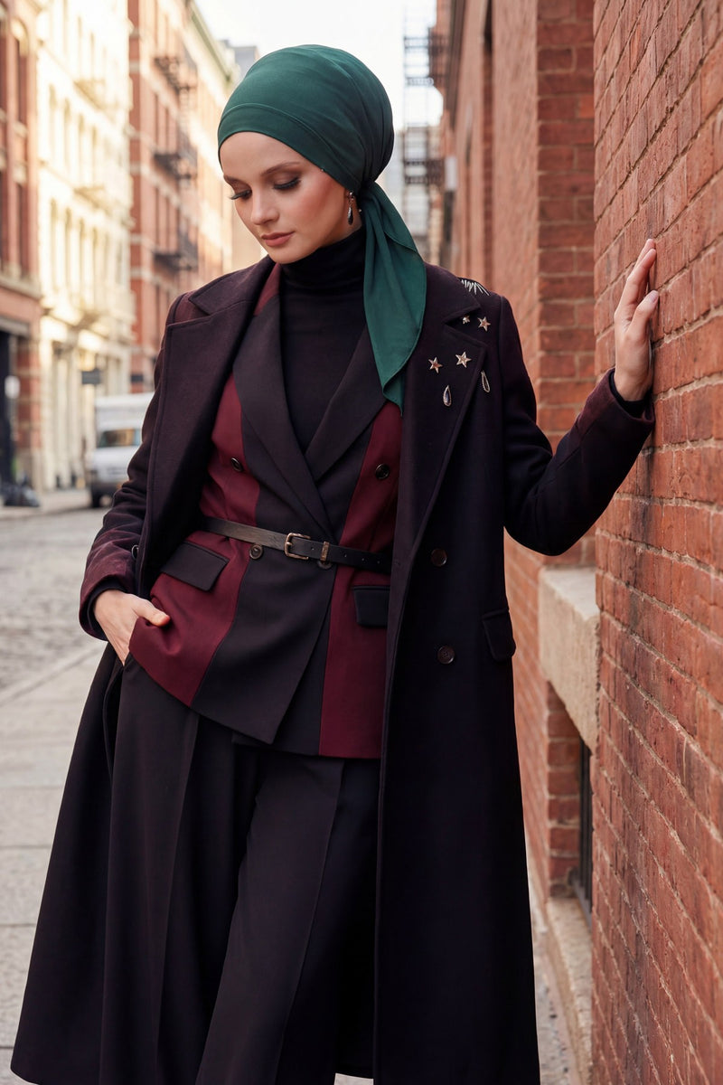 Chic Easy Wrap Hijab Cover for Women, Trendy Hijab for Stylish Look, Soft Comfortable Turban Head Covering, Chic Single Color Headscarf,B-45