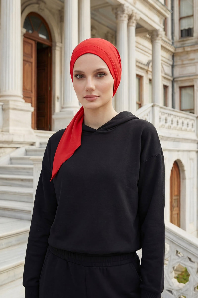 Chic Easy Wrap Hijab Cover for Women, Trendy Hijab for Stylish Look, Soft Comfortable Turban Head Covering, Chic Single Color Headscarf,B-45