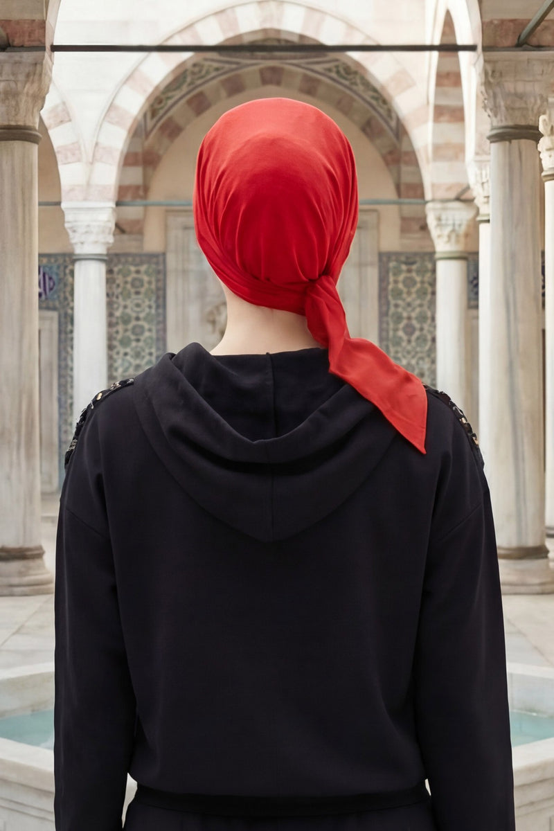 Chic Easy Wrap Hijab Cover for Women, Trendy Hijab for Stylish Look, Soft Comfortable Turban Head Covering, Chic Single Color Headscarf,B-45