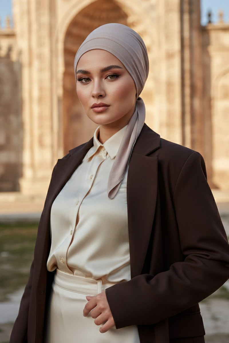 Chic Easy Wrap Hijab Cover for Women, Trendy Hijab for Stylish Look, Soft Comfortable Turban Head Covering, Chic Single Color Headscarf,B-45