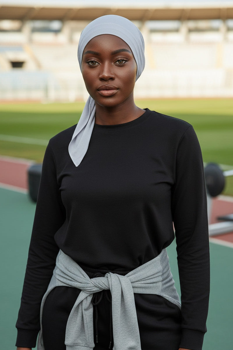 Chic Easy Wrap Hijab Cover for Women, Trendy Hijab for Stylish Look, Soft Comfortable Turban Head Covering, Chic Single Color Headscarf,B-45