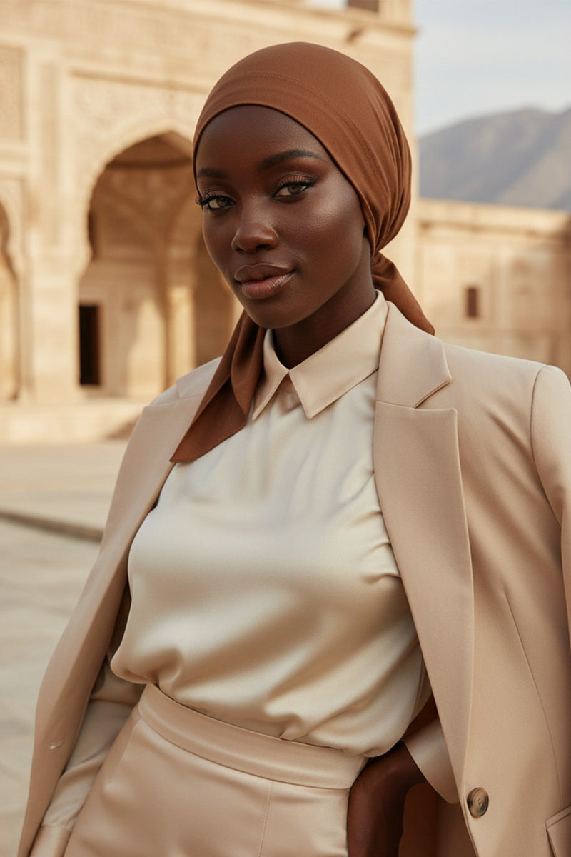 Chic Easy Wrap Hijab Cover for Women, Trendy Hijab for Stylish Look, Soft Comfortable Turban Head Covering, Chic Single Color Headscarf,B-45