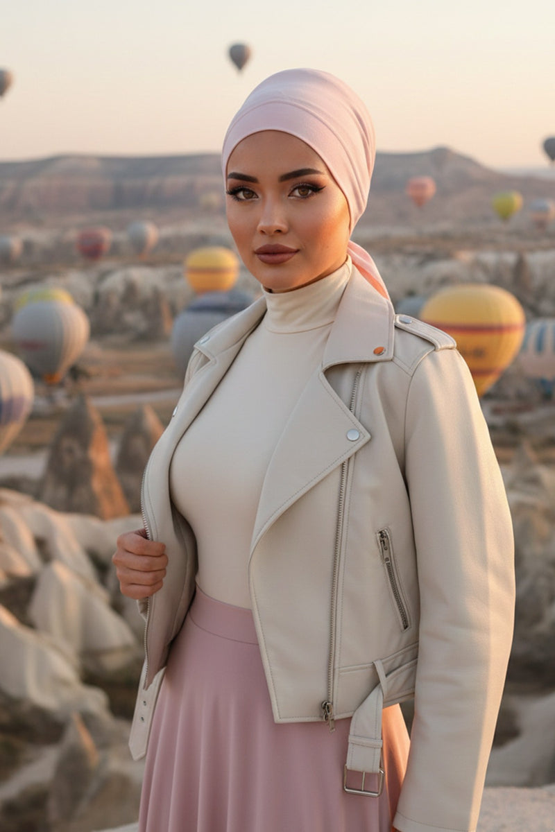 Chic Easy Wrap Hijab Cover for Women, Trendy Hijab for Stylish Look, Soft Comfortable Turban Head Covering, Chic Single Color Headscarf,B-45