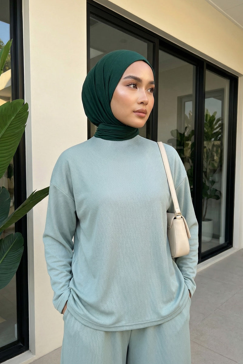 Chic Easy Wrap Hijab Cover for Women, Trendy Hijab for Stylish Look, Soft Comfortable Turban Head Covering, Chic Single Color Headscarf,B-45