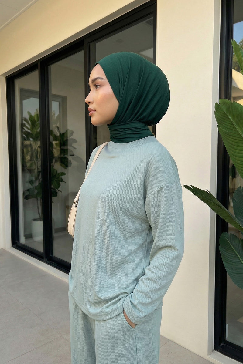 Chic Easy Wrap Hijab Cover for Women, Trendy Hijab for Stylish Look, Soft Comfortable Turban Head Covering, Chic Single Color Headscarf,B-45