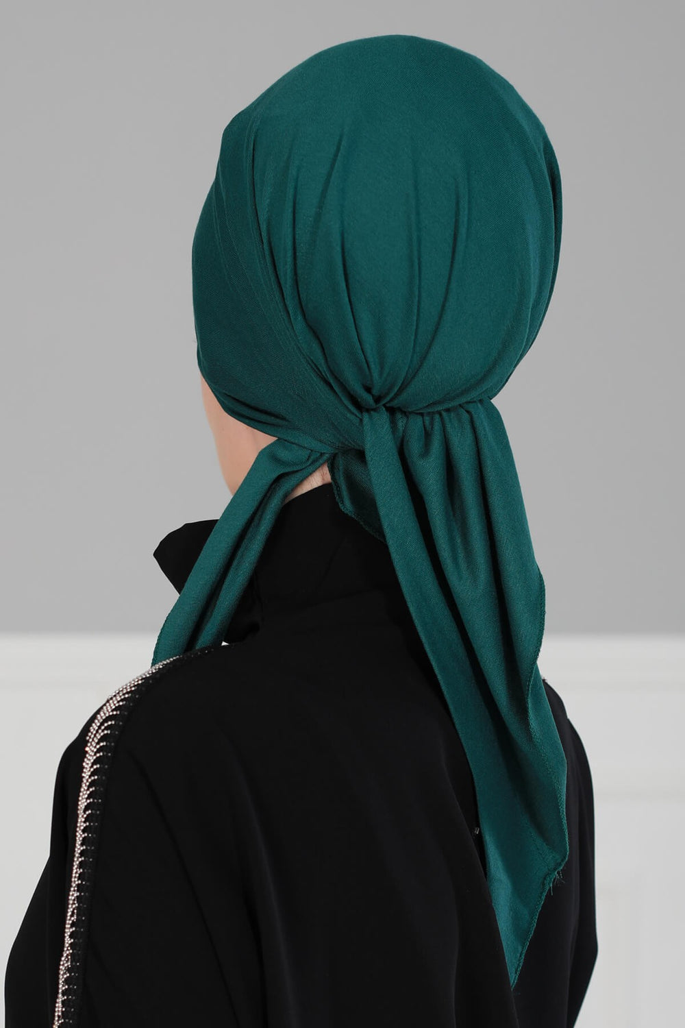Chic Easy Wrap Hijab Cover for Women, Trendy Hijab for Stylish Look, Soft Comfortable Turban Head Covering, Chic Single Color Headscarf,B-45 Green