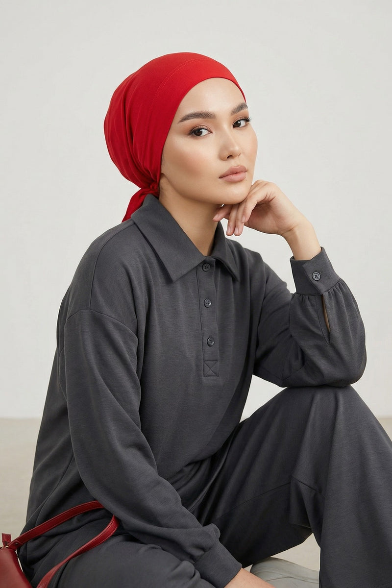 Chic Easy Wrap Hijab Cover for Women, Trendy Hijab for Stylish Look, Soft Comfortable Turban Head Covering, Chic Single Color Headscarf,B-45
