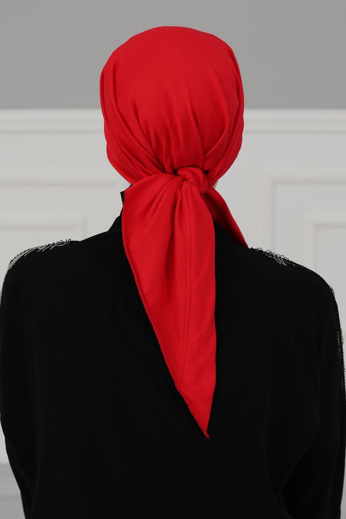 Chic Easy Wrap Hijab Cover for Women, Trendy Hijab for Stylish Look, Soft Comfortable Turban Head Covering, Chic Single Color Headscarf,B-45 Red