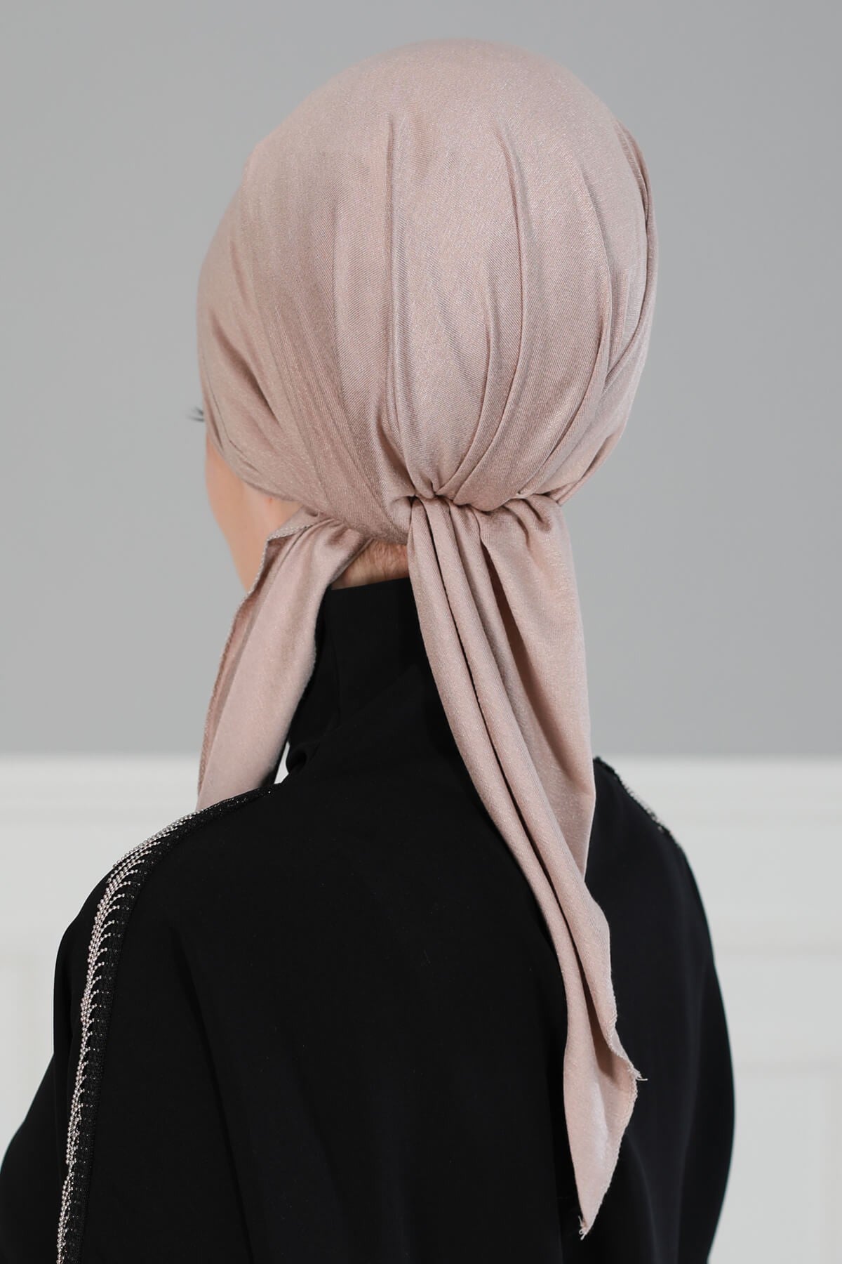 Chic Easy Wrap Hijab Cover for Women, Trendy Hijab for Stylish Look, Soft Comfortable Turban Head Covering, Chic Single Color Headscarf,B-45 Mink