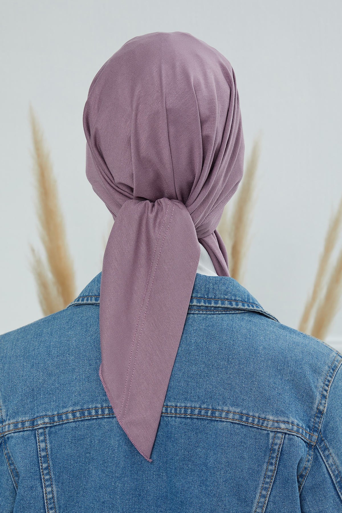 Chic Easy Wrap Hijab Cover for Women, Trendy Hijab for Stylish Look, Soft Comfortable Turban Head Covering, Chic Single Color Headscarf,B-45 Lilac