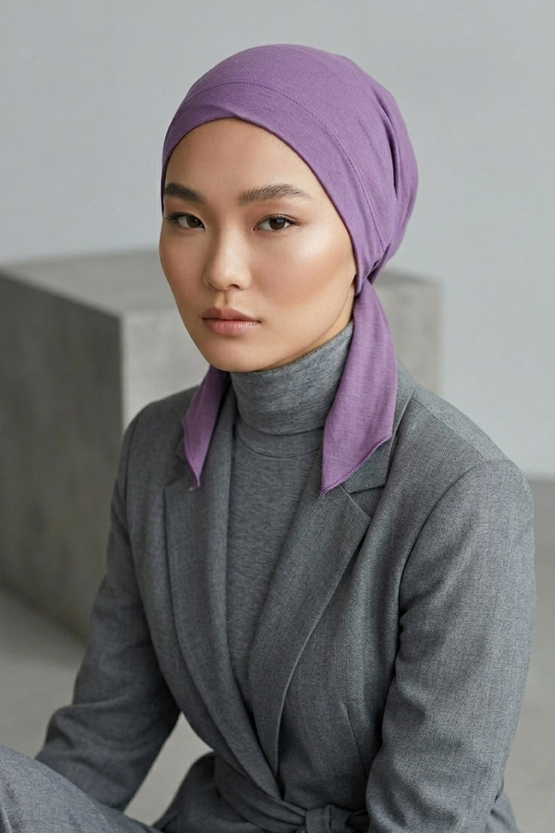 Chic Easy Wrap Hijab Cover for Women, Trendy Hijab for Stylish Look, Soft Comfortable Turban Head Covering, Chic Single Color Headscarf,B-45