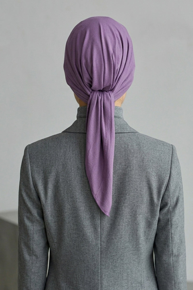 Chic Easy Wrap Hijab Cover for Women, Trendy Hijab for Stylish Look, Soft Comfortable Turban Head Covering, Chic Single Color Headscarf,B-45