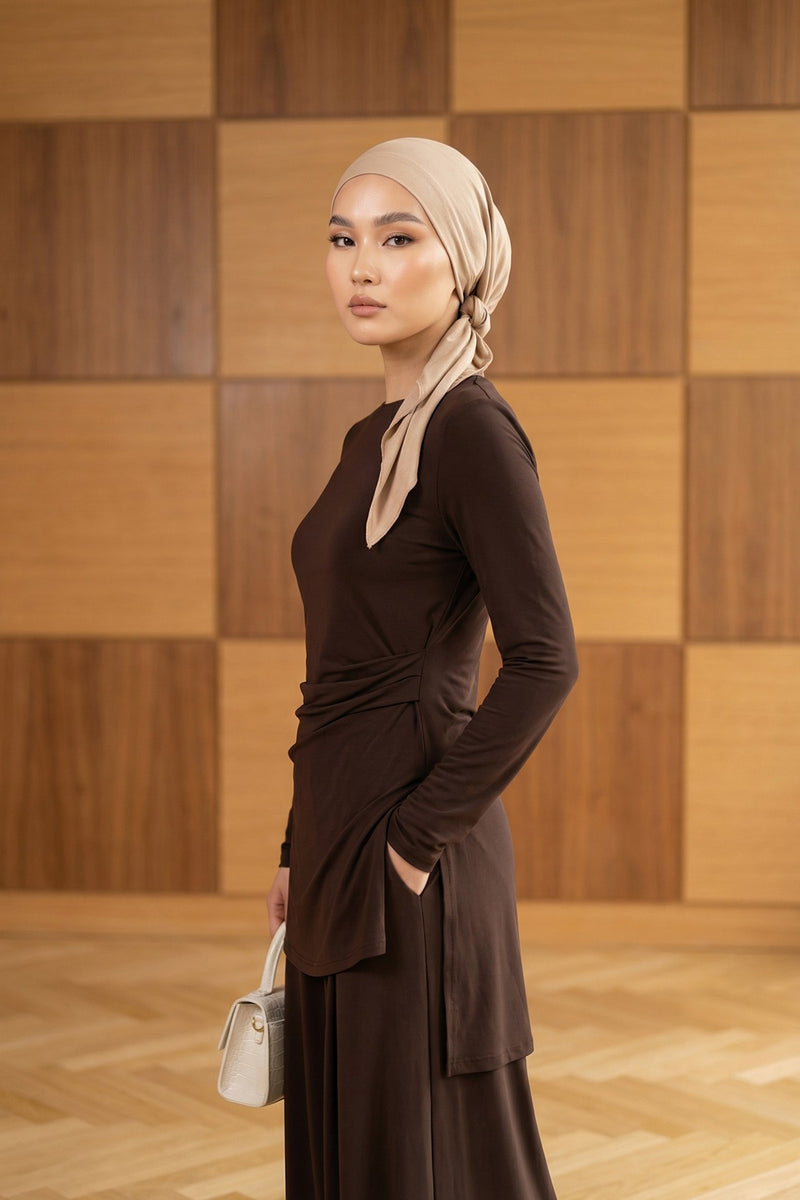 Chic Easy Wrap Hijab Cover for Women, Trendy Hijab for Stylish Look, Soft Comfortable Turban Head Covering, Chic Single Color Headscarf,B-45