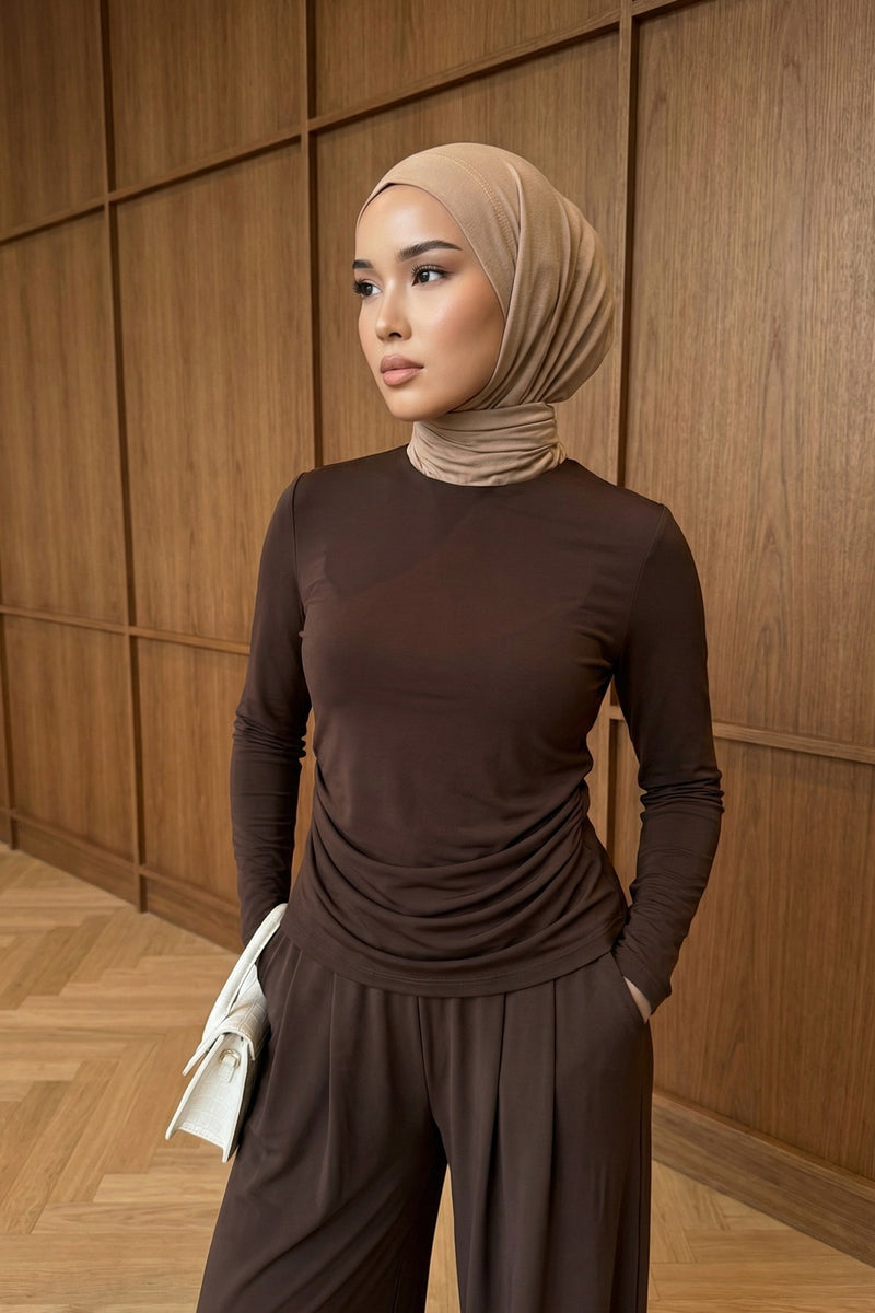 Chic Easy Wrap Hijab Cover for Women, Trendy Hijab for Stylish Look, Soft Comfortable Turban Head Covering, Chic Single Color Headscarf,B-45