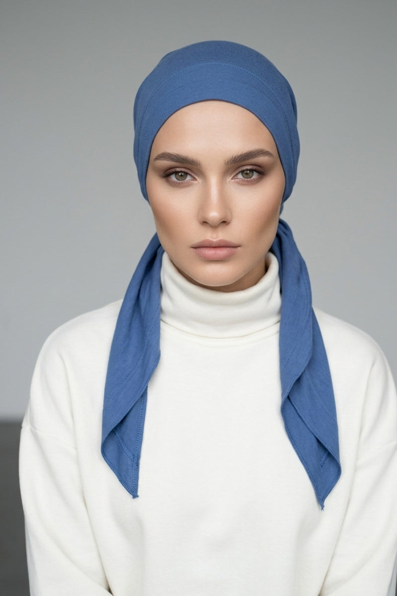 Chic Easy Wrap Hijab Cover for Women, Trendy Hijab for Stylish Look, Soft Comfortable Turban Head Covering, Chic Single Color Headscarf,B-45