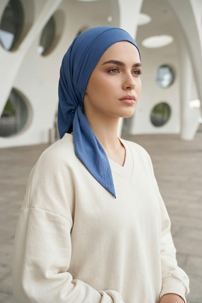 Chic Easy Wrap Hijab Cover for Women, Trendy Hijab for Stylish Look, Soft Comfortable Turban Head Covering, Chic Single Color Headscarf,B-45