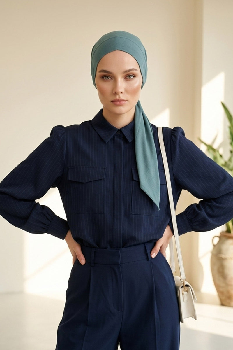 Chic Easy Wrap Hijab Cover for Women, Trendy Hijab for Stylish Look, Soft Comfortable Turban Head Covering, Chic Single Color Headscarf,B-45