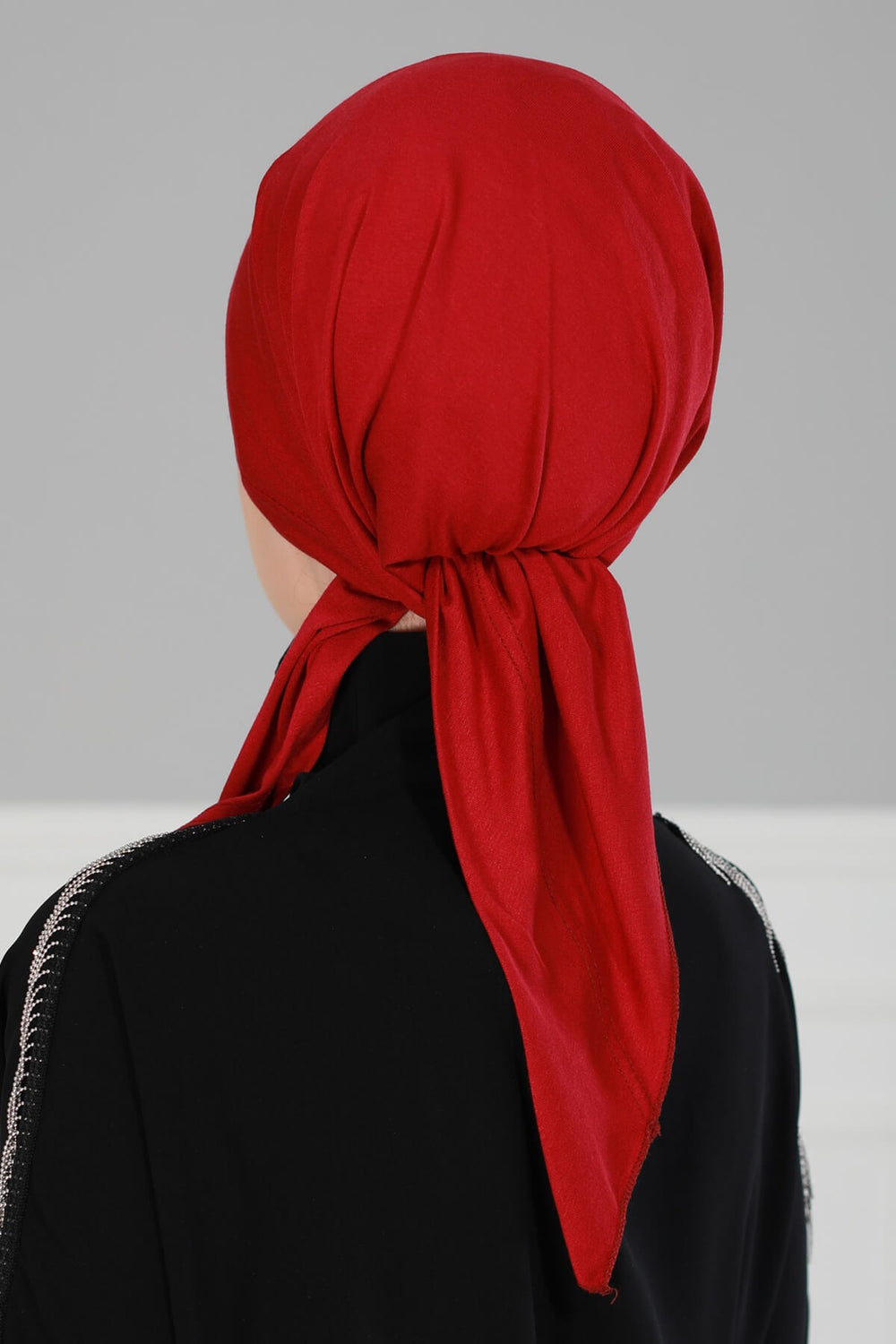 Chic Easy Wrap Hijab Cover for Women, Trendy Hijab for Stylish Look, Soft Comfortable Turban Head Covering, Chic Single Color Headscarf,B-45 Maroon